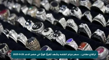 ارتفاع مفاجئ.. سعر جرام الفضة يشهد تغيرًا قويًا في مصر الأحد 28-9-2025